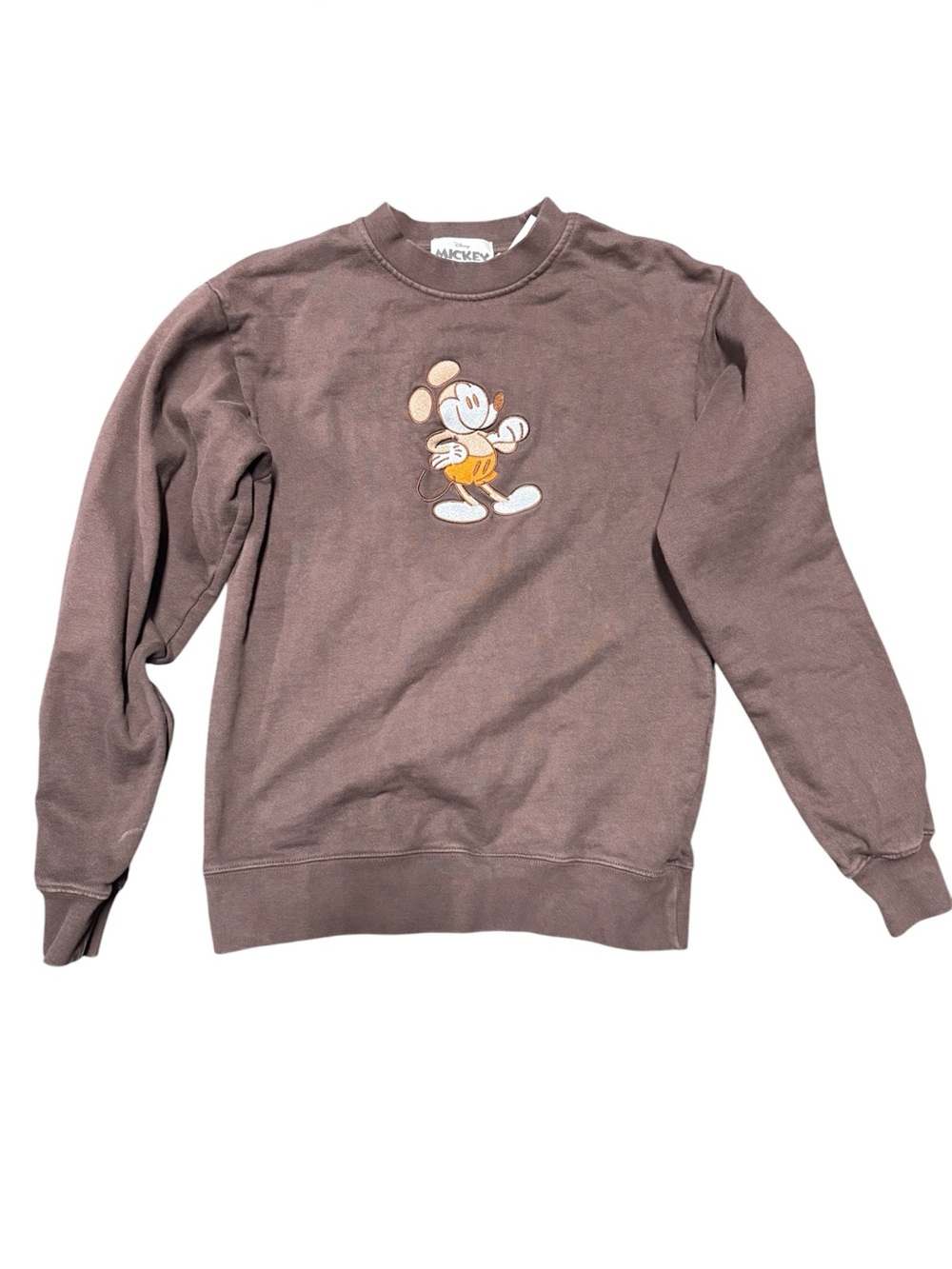 Disney Parks Mickey Mouse Brown Crewneck Sweatshirt size XS